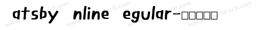 Gatsby Inline Regular字体转换